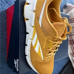 Reebok Mustard and White Athletic Shoes